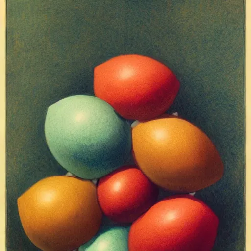 Prompt: color poster of dragon eggs, by adolphe millot