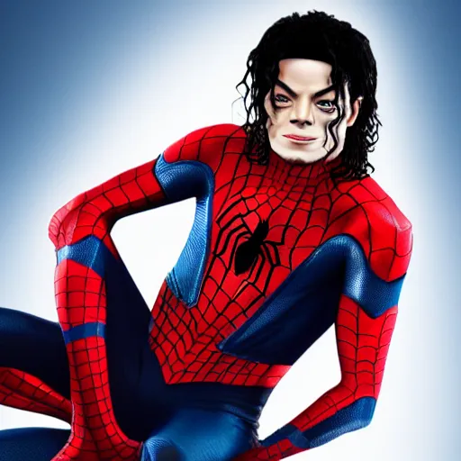 Prompt: Photo of Michael Jackson as Spider-Man, 8K