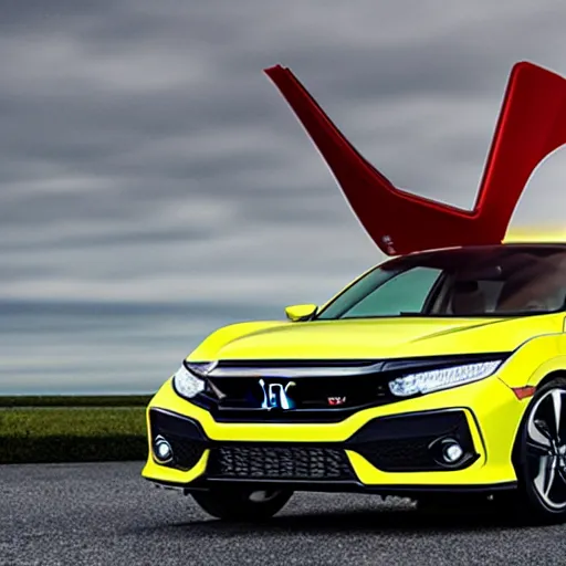 Image similar to a honda civic with wing doors