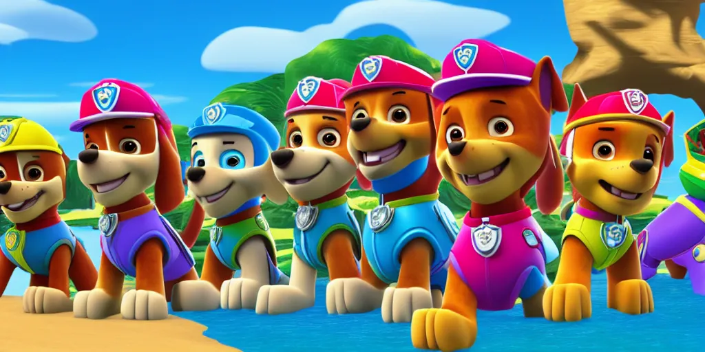 Image similar to HD Wallpaper of Adventure Bay from Paw Patrol