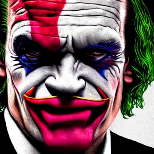 Image similar to Arnold Schwarzenegger as The Joker