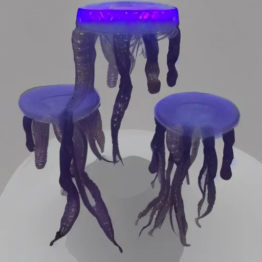 Image similar to the jellyfish stool by guardians of the Galaxy, elysium, star citizen