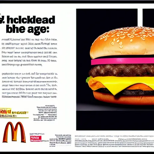 Prompt: A new McDonald\'s ad for a checkerboard burger