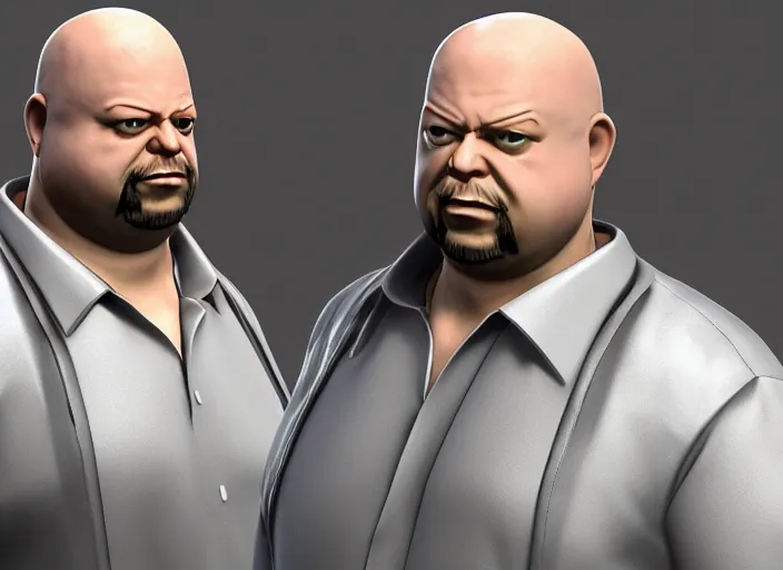 Prompt: 3 d model of rick harrison character in fighting game, stylized 3 d graphics, hdr, ultra graphics, ray tracing, 4 k image