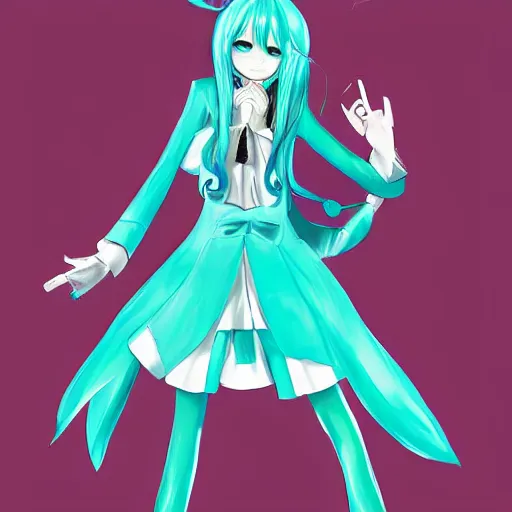 Image similar to Hatsune Miku by Babs Tarr