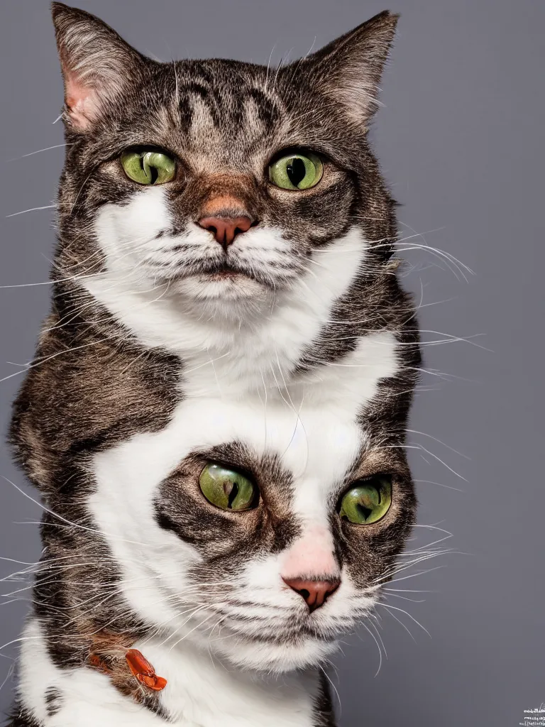 Image similar to snoop catty cat, studio portrait photo, studio lighting, detailed, smooth background