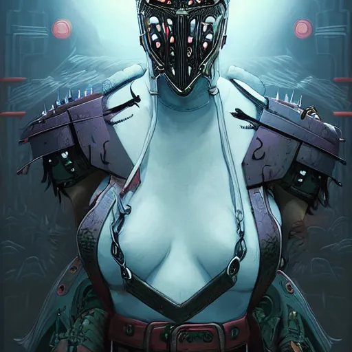 Image similar to cyberpunk viking helmet mask warrior goddess robot ninja fantasy, art gta 5 cover, official fanart behance hd artstation by jesper ejsing, by rhads, makoto shinkai and lois van baarle, ilya kuvshinov, ossdraws