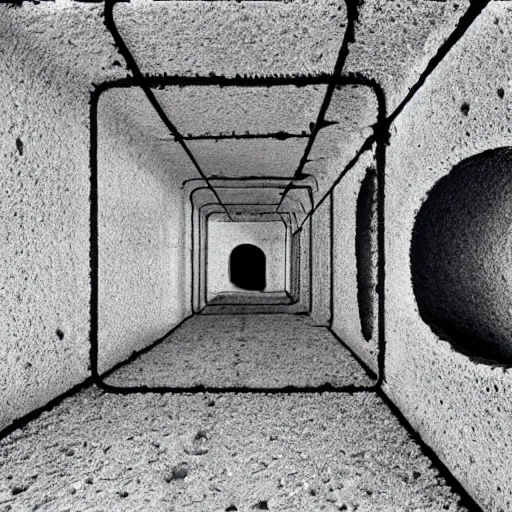 Image similar to vintage nostalgic hyper liminal photo, sponge with many pathways inside each hole, tunnels lead to memories, photo, mysterious, surrealist depiction of a normal sponge, trending,