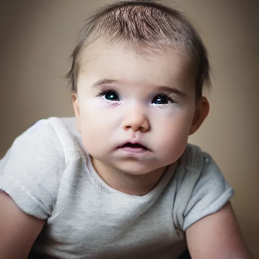 Image similar to Portrait of a baby with old wrinkly skin and gray hair