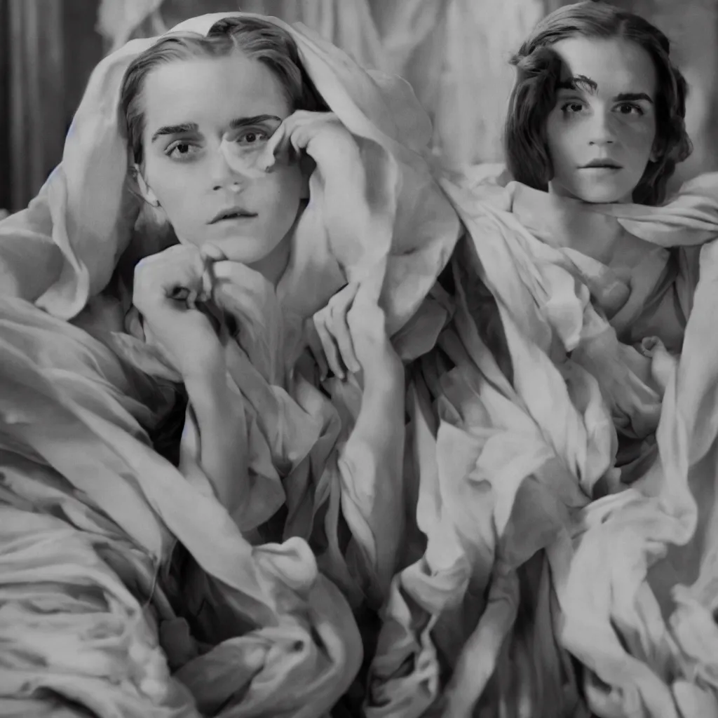 Image similar to closeup!!! centre frame!!!! Emma Watson long hair flowing robes baroque room cinematic lighting stanley kubrick barry lyndon Cecil Beaton, Lee Miller, Irving Penn, David Bailey, Corinne Day, Patrick Demarchelier 4k canon 5d mk4