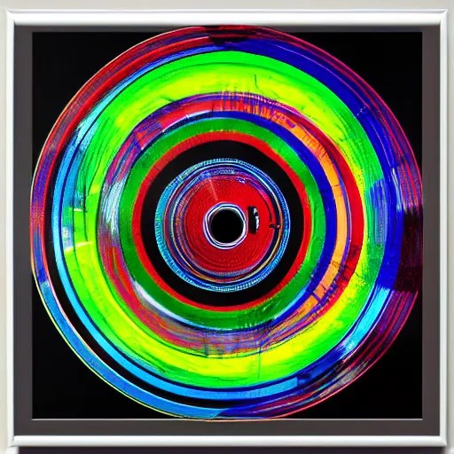 Prompt: laserdisc abstract art