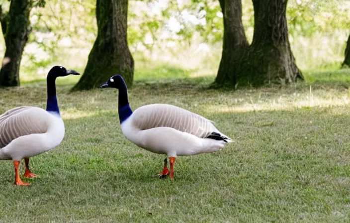 Image similar to lesbian geese getting married