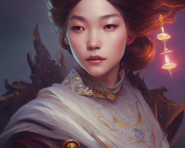 Prompt: photography of susan luo, deep focus, d & d, fantasy, intricate, elegant, highly detailed, digital painting, artstation, concept art, matte, sharp focus, illustration, hearthstone, art by artgerm and greg rutkowski and alphonse mucha