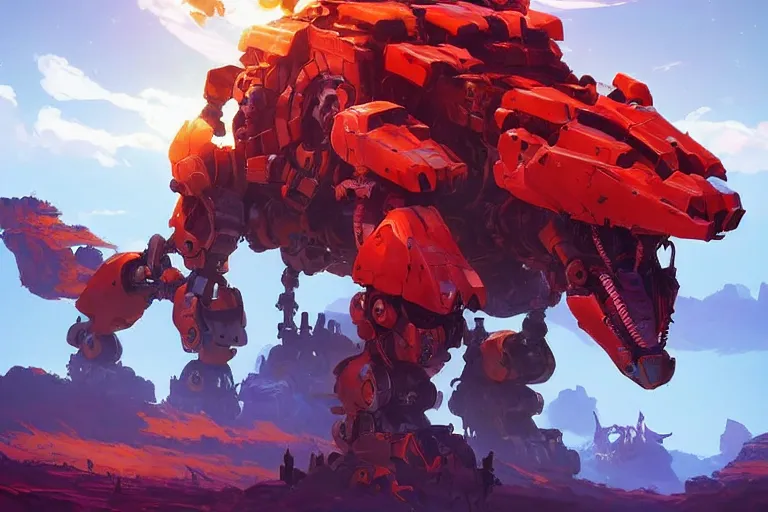 Image similar to scorcher machine mecha animal beast robot of horizon forbidden west horizon zero dawn bioluminiscence, behance hd by jesper ejsing, by rhads, makoto shinkai and lois van baarle, ilya kuvshinov, rossdraws global illumination