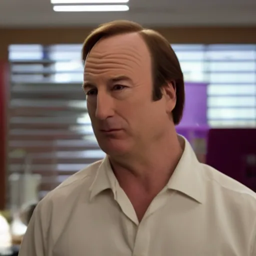 Image similar to gene ( bob odenkirk ) working at cinnabon, better call saul, 8 k