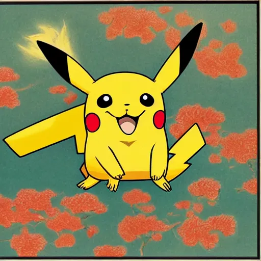 Image similar to japanese art of pikachu