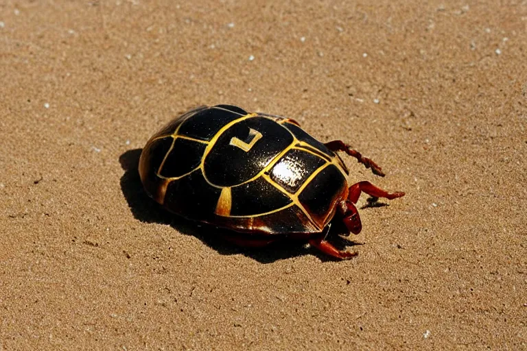 Image similar to beautiful scarab in the sand