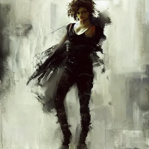 Prompt: camren bicondova as game of thrones themed jeremy mann painting