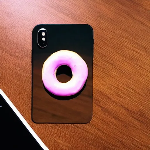 Prompt: a realistic iphone like a donut, photorealistic, ultra detailed, intricate