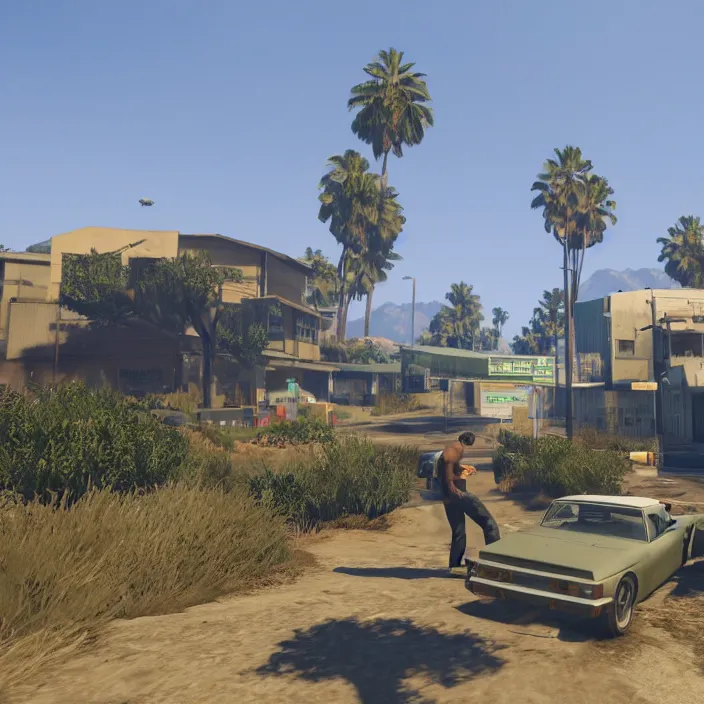 Image similar to Maxed Out GTA 5 With Realistic Vegetation And Photorealistic Graphics Mod On RTX 3080 4K Ray Tracing