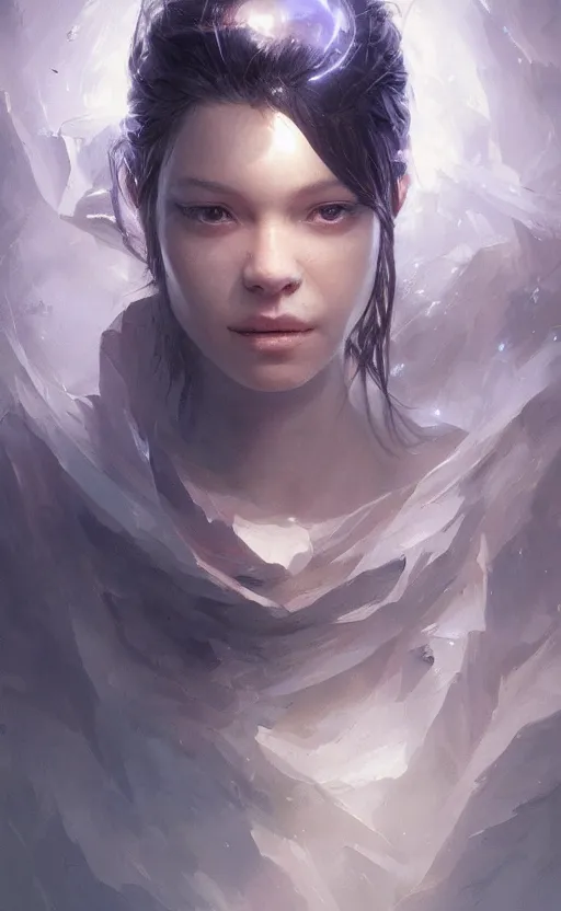 Image similar to portrait of small crystal with white pulsing light, front game card, drark, marvel comics, dark, intricate, highly detailed, smooth, artstation, digital illustration by ruan jia and mandy jurgens and artgerm and wayne barlowe and greg rutkowski and zdislav beksinski