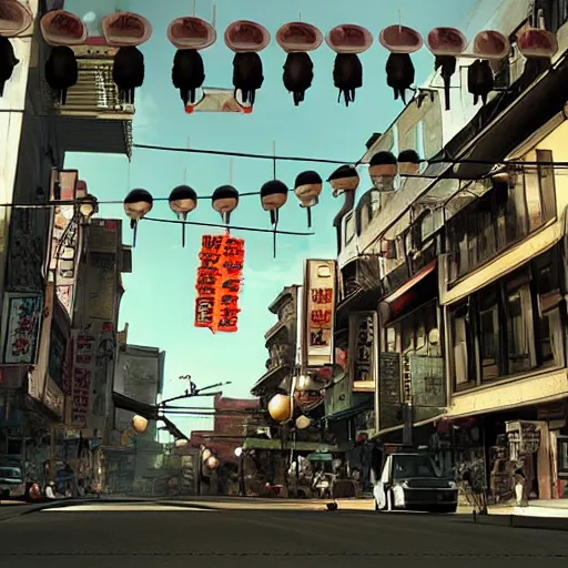 Image similar to a still from the movie chinatown, 2 0 1 1 portal 2 graphics visual aesthetic