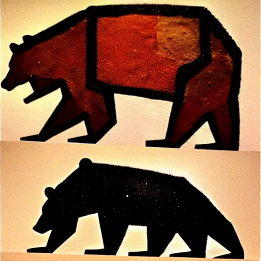 Image similar to bear - totem, altamira cave paleolithic painting