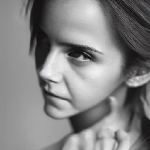 Prompt: emma watson, half japanese, portrait, close up, shallow depth of field, award winning,