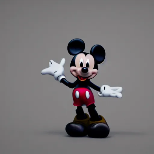 Prompt: Mickey Mouse in the style of Rick Owens, Organization XIII, unreal engine 5 render