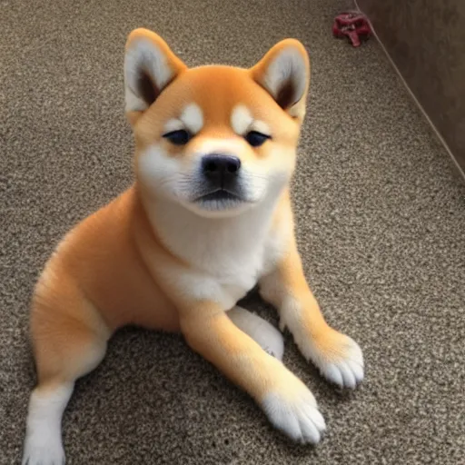 Image similar to Shiba inu puppy takes a bath