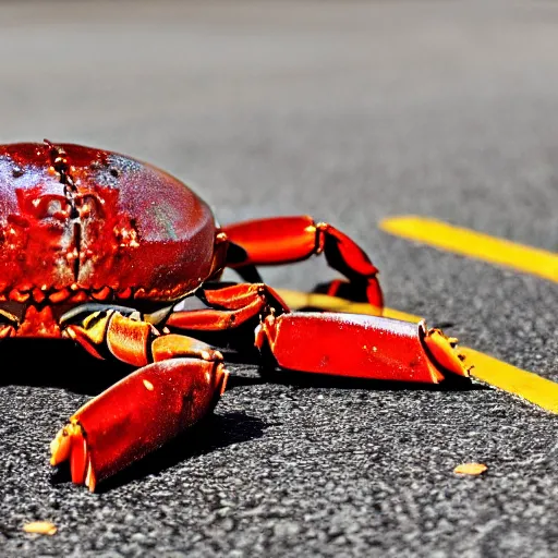 Prompt: photo of crab ( skateboarding ) hd