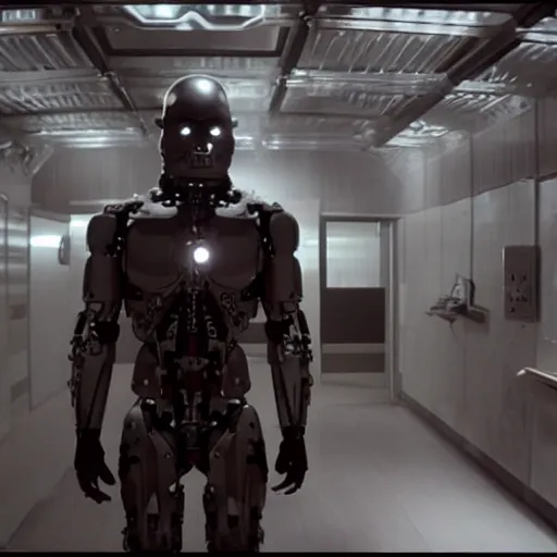 Image similar to movie still of cyborg, cinematic composition, cinematic light, criterion collection, by alfonso cuaron