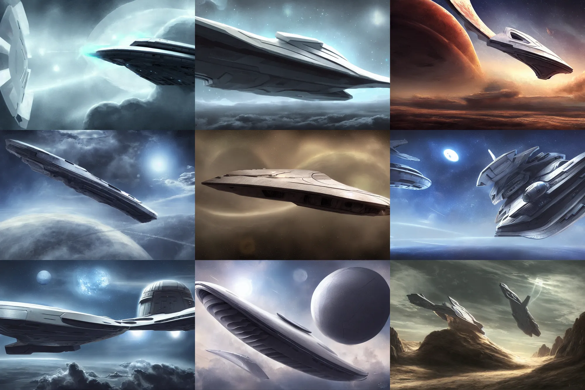 Prompt: a spaceship. by beksinsky, digital matte painting