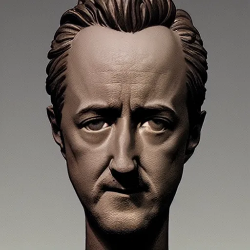 Image similar to a statue of edward norton's head but it's the shape of an egg with eggshell texture, just the face, strong eggshell texture, highly detailed, dramatic lighting, concept art by caravaggio and greg rutkowski and artgerm