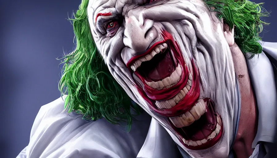 Prompt: Ryback as Joker, hyperdetailed, artstation, cgsociety, 8k