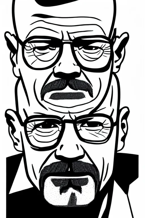 Image similar to walter white, in the style of dan parent, as drawn by dan parent for archie comics,