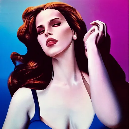 Image similar to Lana del rey album cover, photorealistic