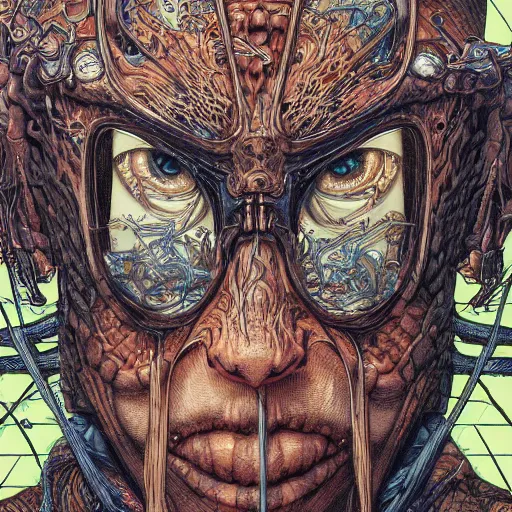 Prompt: portrait closeup of crazy palpatin, symmetrical, hyper detailed, by yoichi hatakenaka, masamune shirow, josan gonzales and dan mumford, ayami kojima, takato yamamoto, barclay shaw, karol bak, yukito kishiro