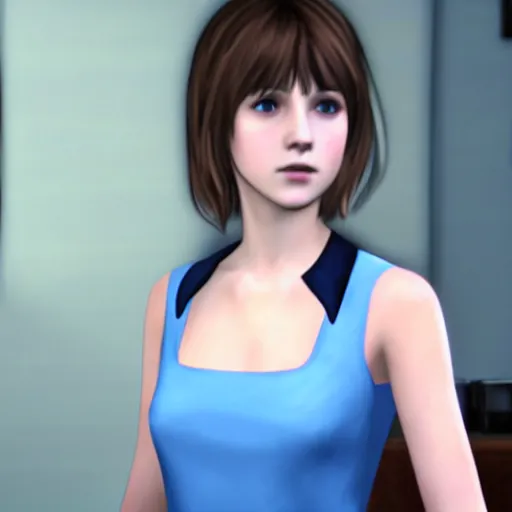 Image similar to max caulfield in a blue dress