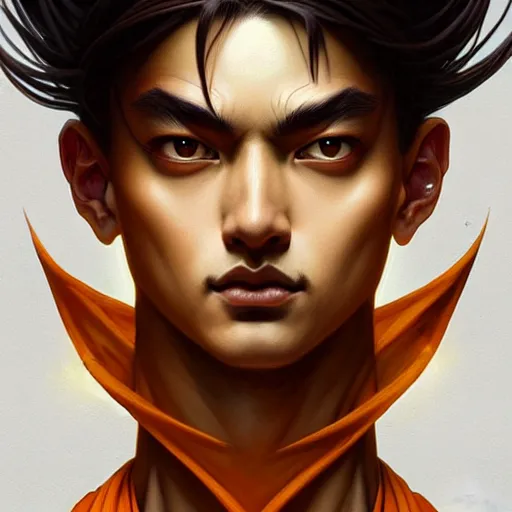 Prompt: symmetry!! intense portrait of sangoku, intricate, elegant, highly detailed, my rendition, digital painting, artstation, concept art, smooth, sharp focus, illustration, art by artgerm and greg rutkowski and alphonse mucha