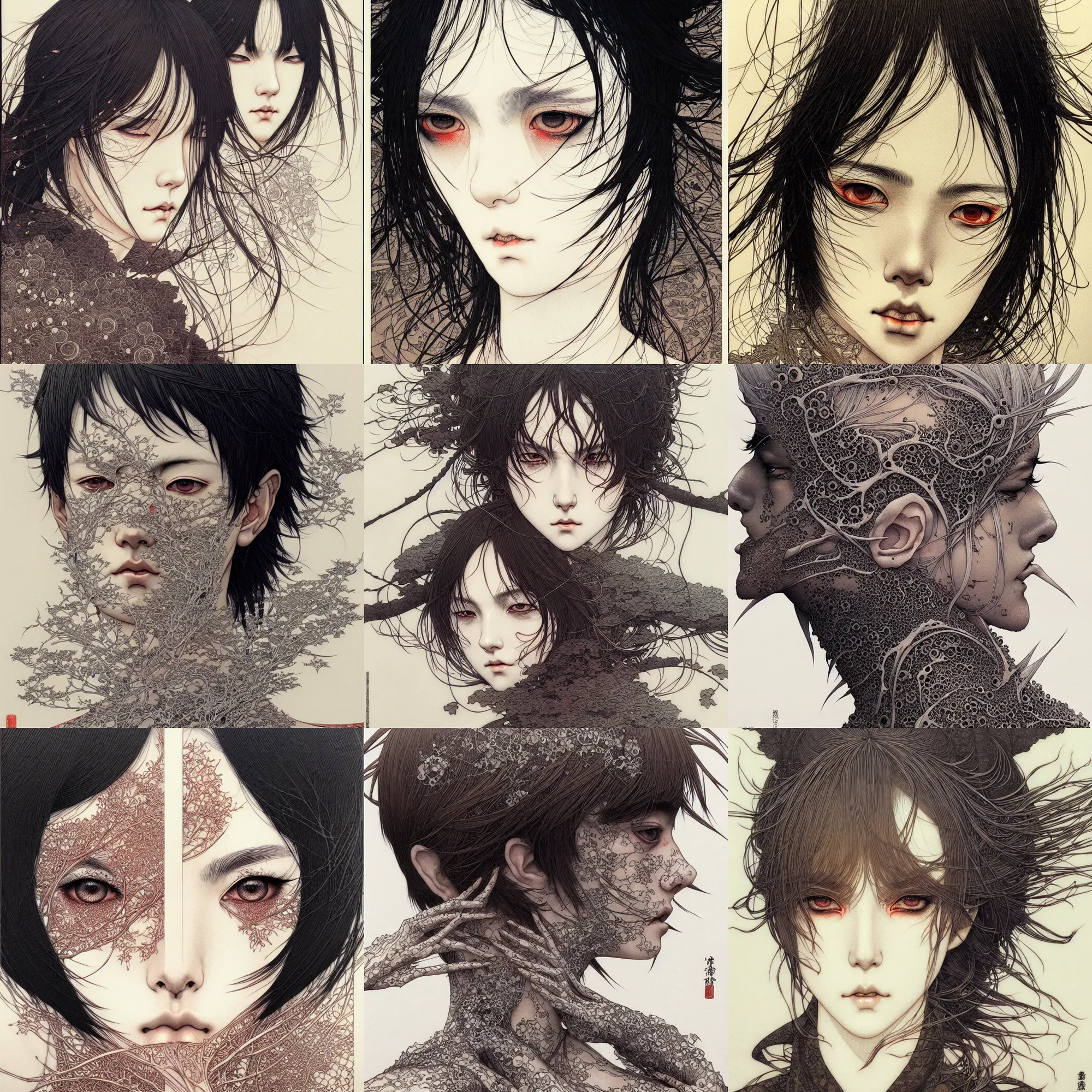 Prompt: by takato yamamoto, detailed symmetrical close up portrait, intricate complexity, cel shaded, concept art, by wlop, artgerm, krenz cushart, greg rutkowski, pixiv