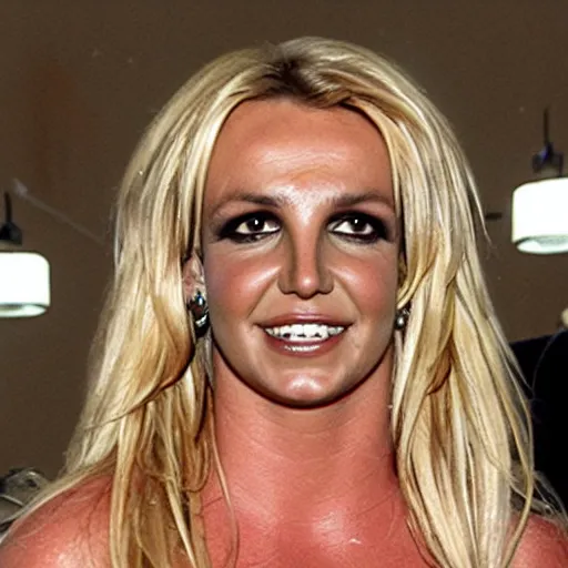 Prompt: britney spears eating a hamburger