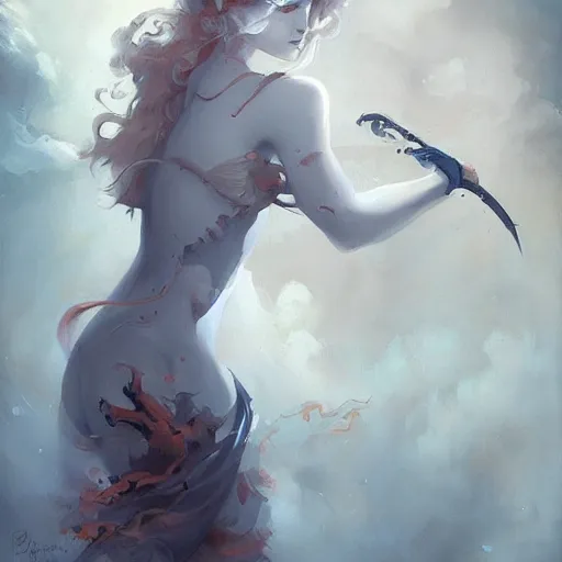 Image similar to a painting in the style of charlie bowater and in the style of charles dulac and in the style of peter mohrbacher.