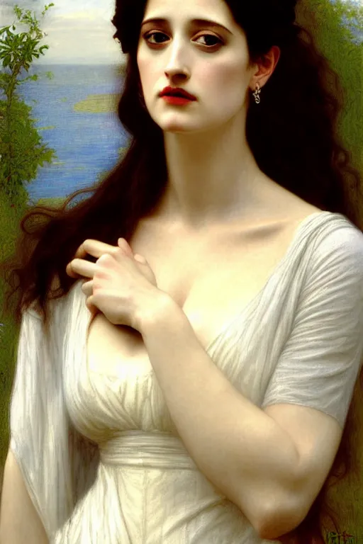 Image similar to eva green queen, painting by rossetti bouguereau, detailed art, artstation