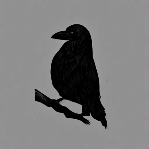 Image similar to Raven, in the style of dribbble.com mascot