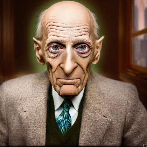 Image similar to stunning award winning hyperrealistic hdr 8 k highly detailed portrait photo of montgomery burns as a real human