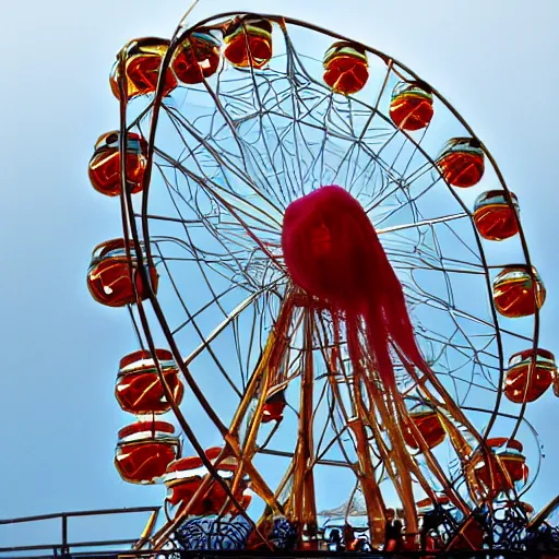 Image similar to jellyfish ferris wheel, cfg = 3