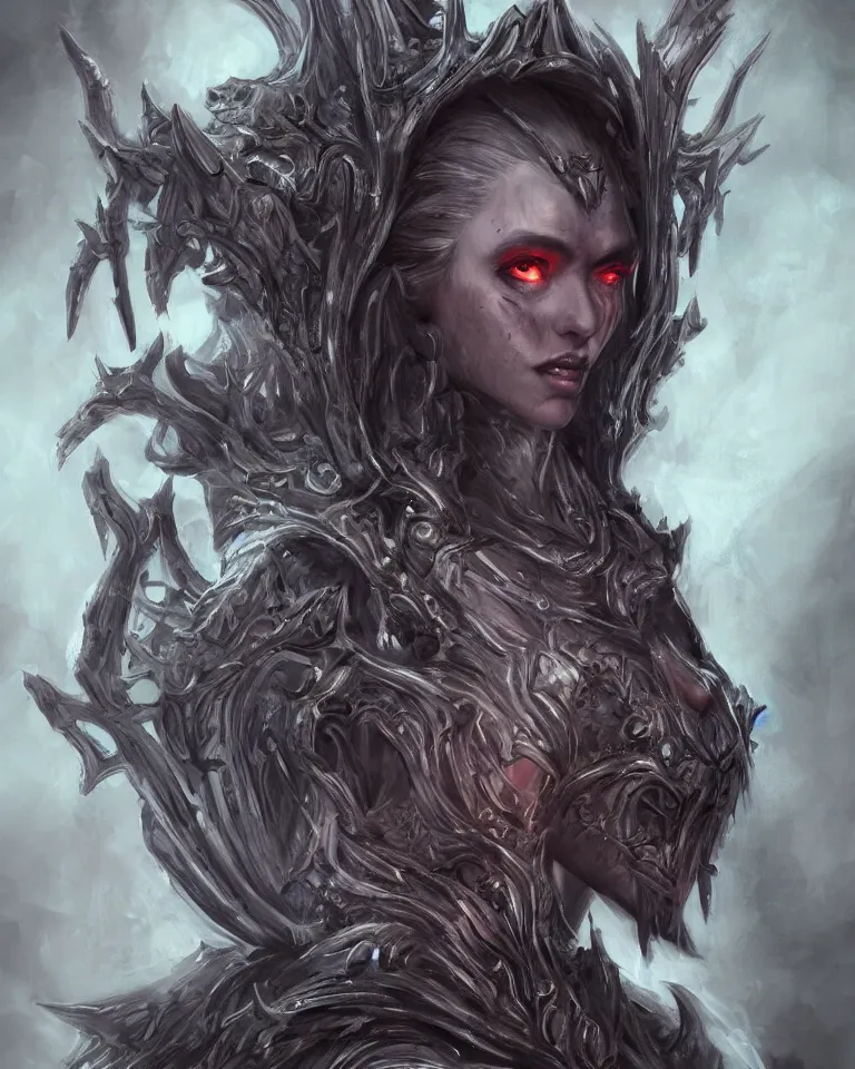 Image similar to detailed portrait of the nightmare queen, detailed, realistic, concept art, character design, cinematic lighting