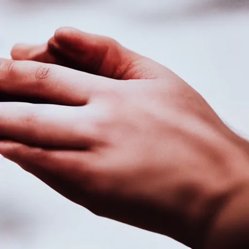 Prompt: closeup photo of a hand