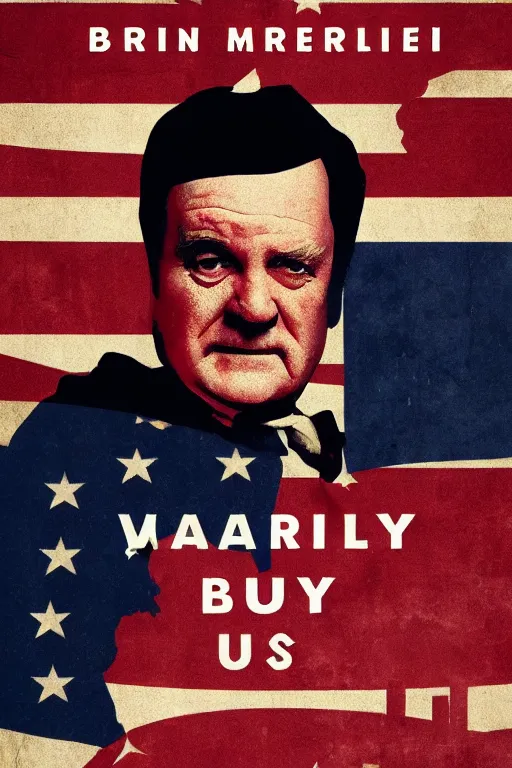 Image similar to minimal movie poster, van buren, brian doyle - murray is united states president martin van buren, solid colors, cinematic, fan art, trending on artstation